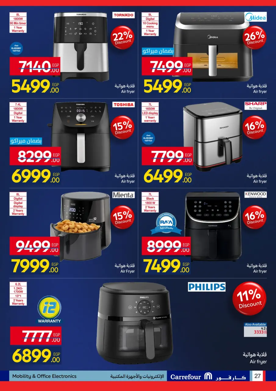 Carrefour Egypt Offers from 26 January to 3 February 2026 Carrefour Anniversary Offers for Electrical Appliances - Page 27