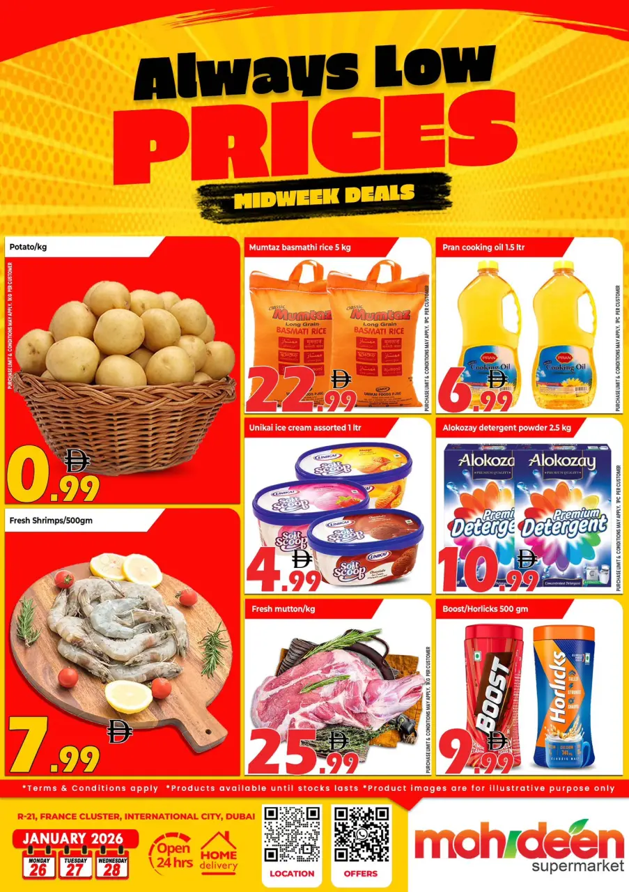 Mohideen supermarket UAE Offers from 26 to 28 January 2026 Price reduction offers
