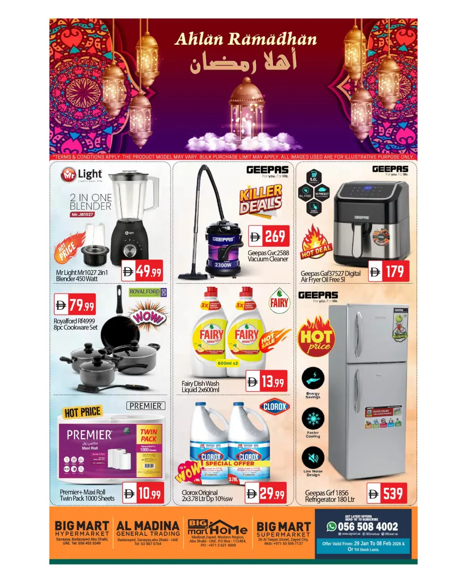 Ofertas de BIGmart Emiratos Árabes Unidos de 29 enero a 8 febrero 2026 Ofertas de Bienvenido Ramadán