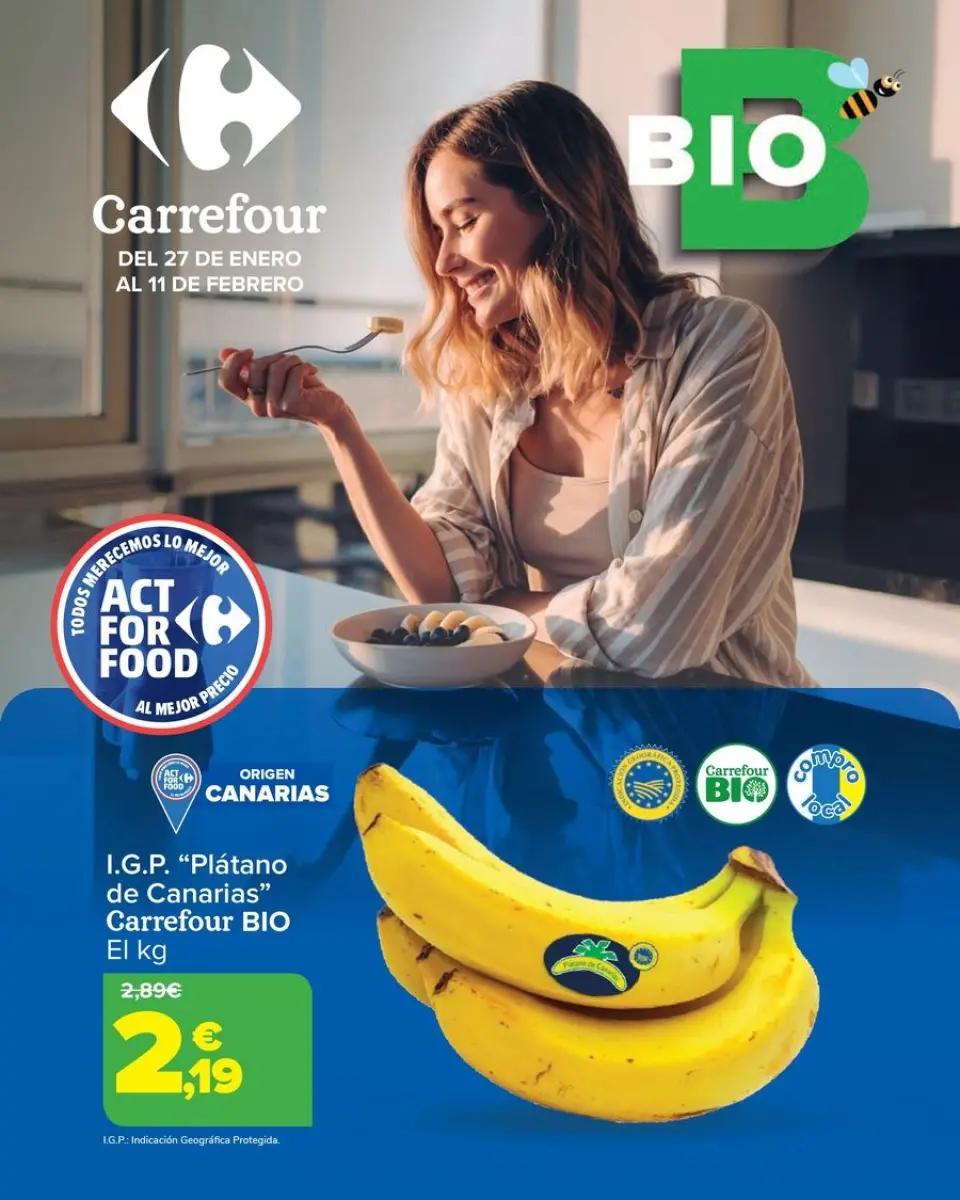 Ofertas de Carrefour España de 27 enero a 11 febrero 2026 Ofertas BIO