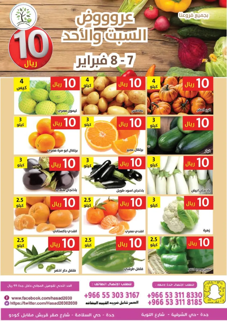 Hasad Albasatin Saudi Arabia Offers from 7 to 8 February 2026 Everything for only 10 riyals