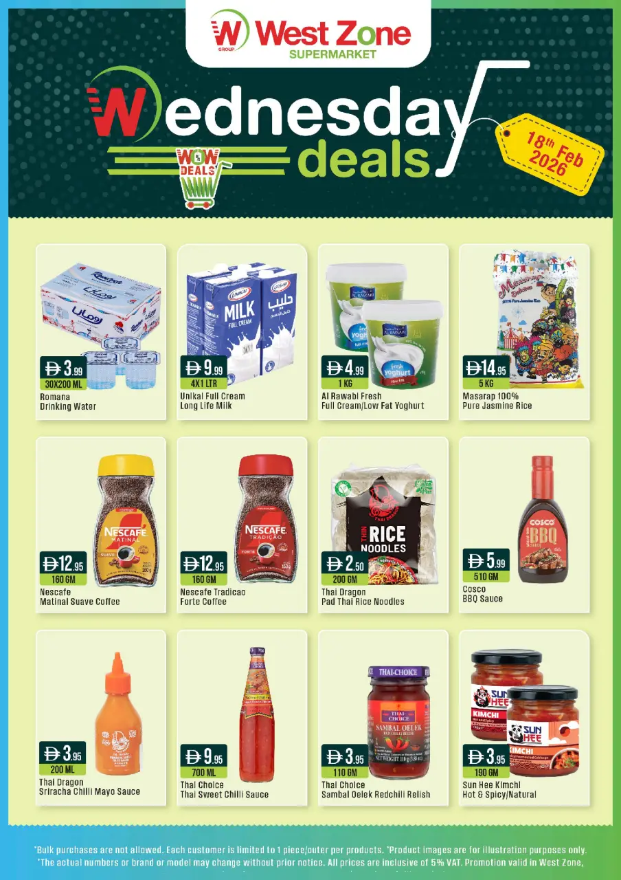 West Zone supermarket UAE Offers Wednesday 18 February Wednesday Deals