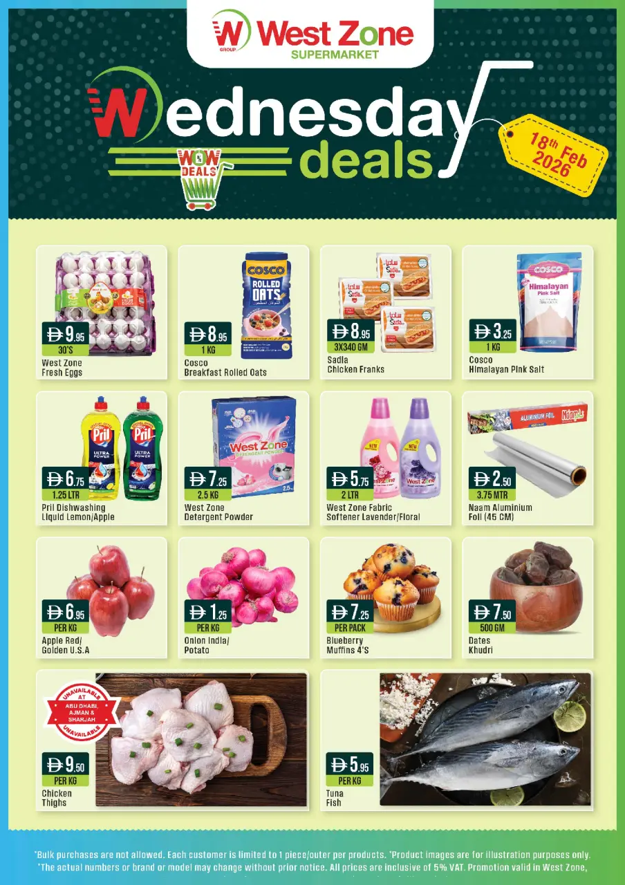Ofertas de supermercado West Zone Emiratos Árabes Unidos miércoles 18 febrero Ofertas del miércoles maravilloso - supermercado West Zone - Emiratos Árabes Unidos - 18 febrero 2026 – 18 febrero 2026 - Página 2