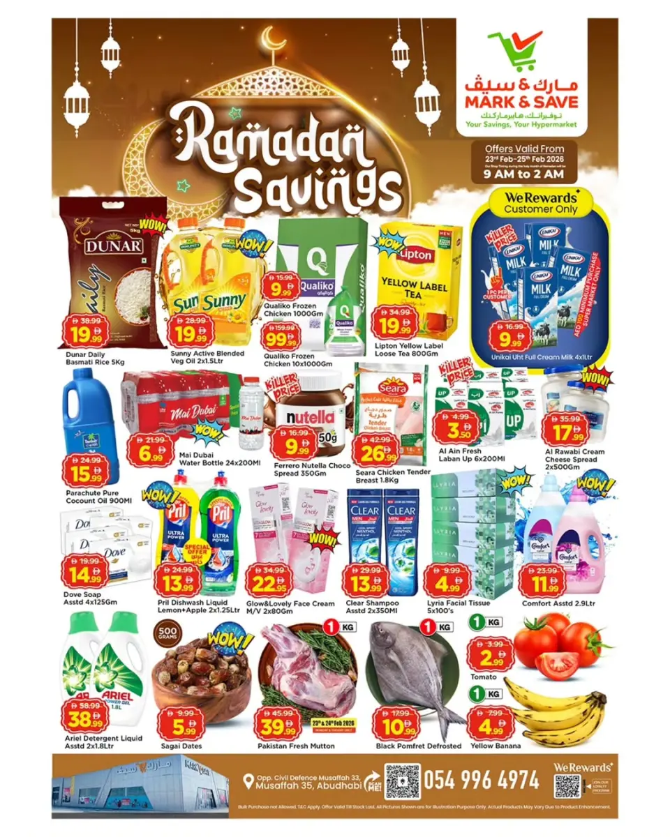 Ofertas de Mark & Save  Mussafah  de 23 a 25 febrero Ahorros de Ramadán