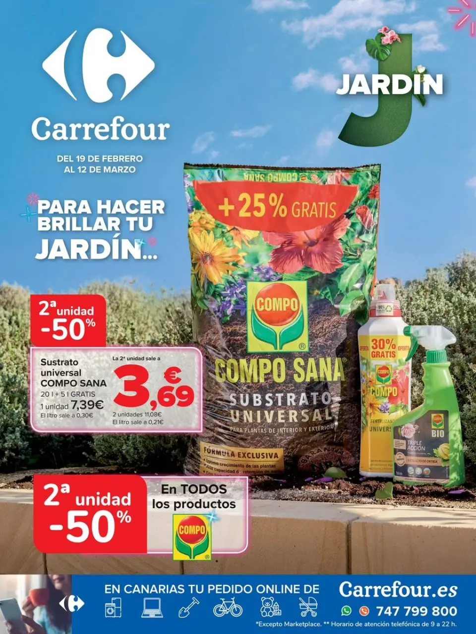 Ofertas de Carrefour España de 19 febrero a 12 marzo 2026 Ofertas Jardín