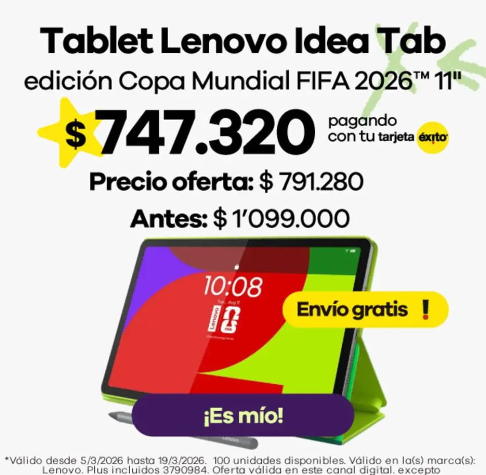 Ofertas de Éxito Colombia de 5 a 19 marzo 2026 Ofertas especiales atractivas para todos
