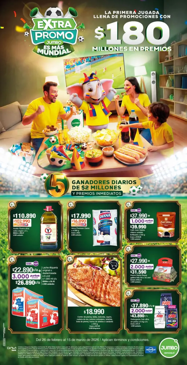Ofertas de Tiendas Jumbo Colombia de 26 febrero a 15 marzo 2026 Catalogo extrapromo jumbo