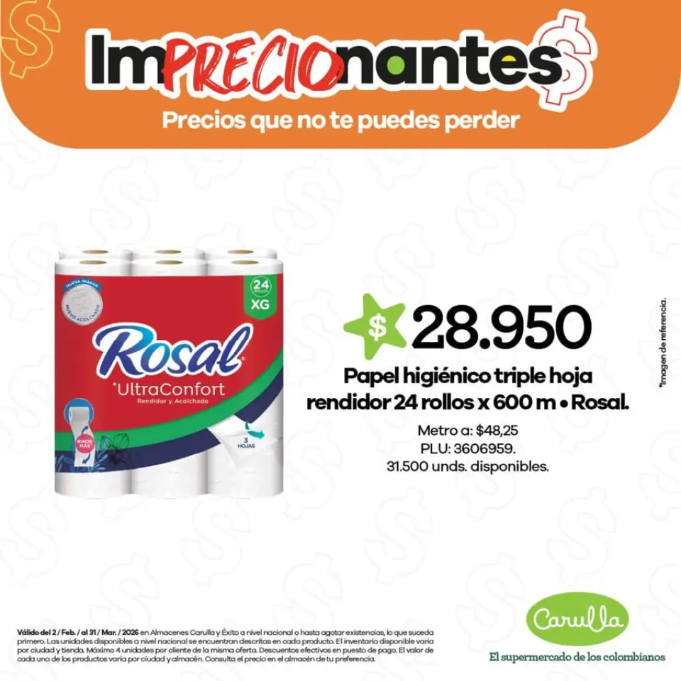 Ofertas de Carulla Colombia de 3 febrero a 31 marzo 2026 Los imPRECIOnantes que te encantan ya están aquí - Página 4