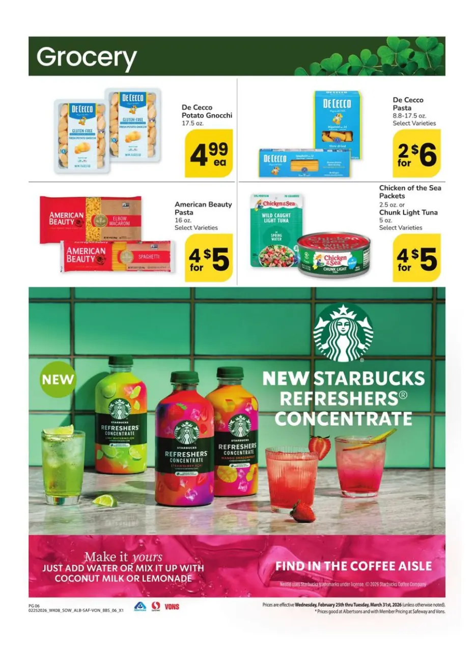 Offres Supermarché Vons Sud-ouest de 25 février à 31 mars 2026 Grand livre d'économies - Supermarché Vons - États-Unis - 25 fevrier 2026 – 31 mars 2026 - Page 6