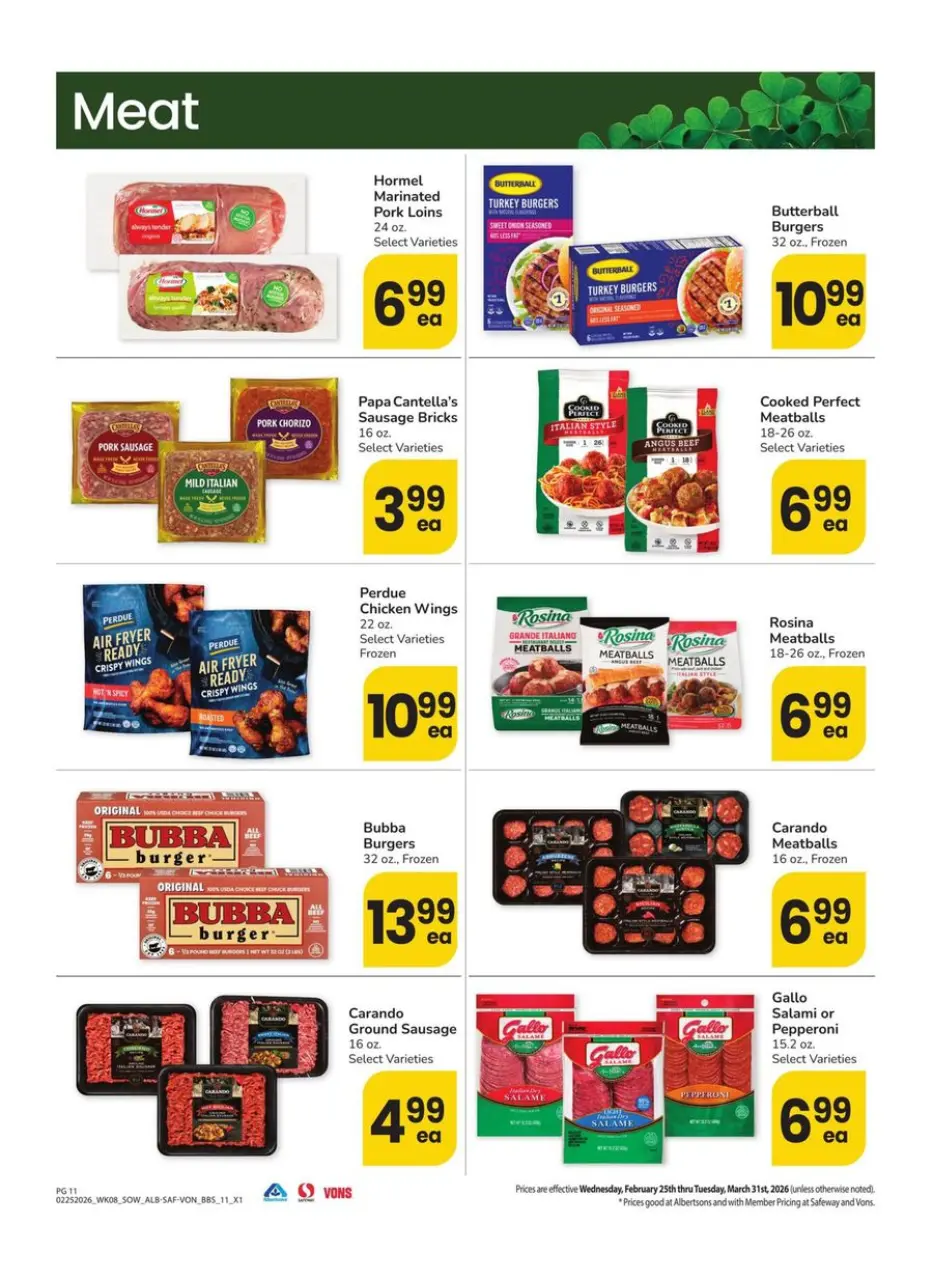 Offres Supermarché Vons Sud-ouest de 25 février à 31 mars 2026 Grand livre d'économies - Supermarché Vons - États-Unis - 25 fevrier 2026 – 31 mars 2026 - Page 11