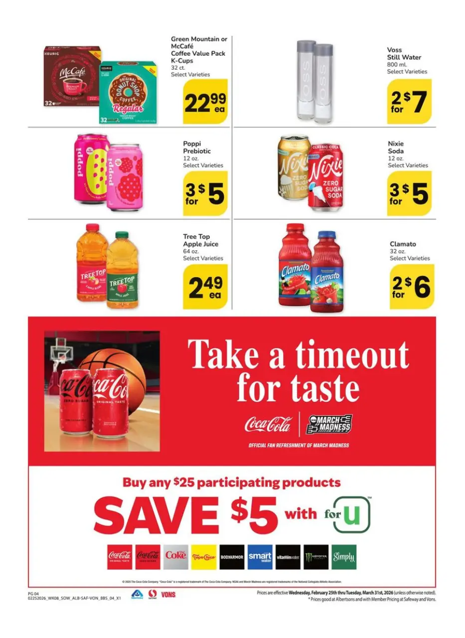 Offres Supermarché Vons Sud-ouest de 25 février à 31 mars 2026 Grand livre d'économies - Supermarché Vons - États-Unis - 25 fevrier 2026 – 31 mars 2026 - Page 4