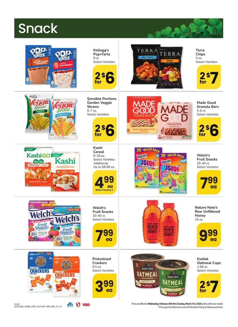 Offres Supermarché Vons Sud-ouest de 25 février à 31 mars 2026 Grand livre d'économies - Supermarché Vons - États-Unis - 25 fevrier 2026 – 31 mars 2026 - Page 7