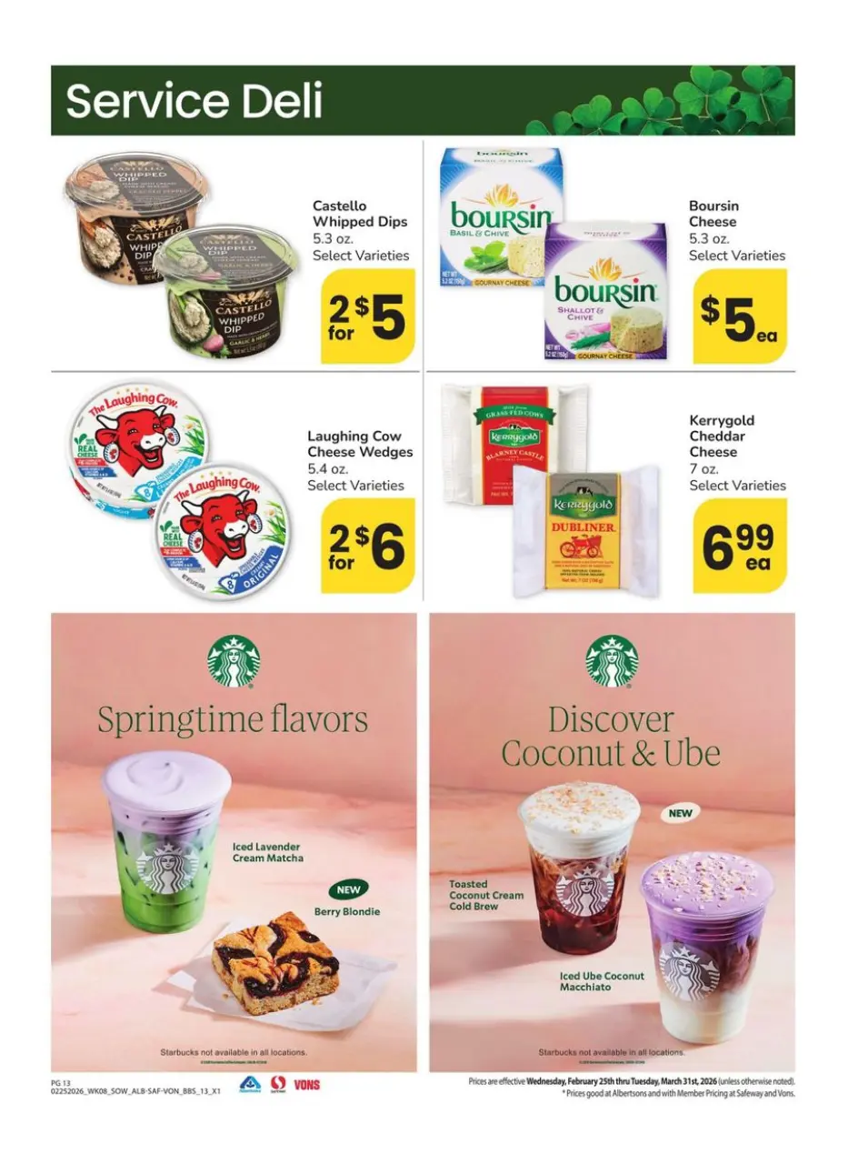 Offres Supermarché Vons Sud-ouest de 25 février à 31 mars 2026 Grand livre d'économies - Supermarché Vons - États-Unis - 25 fevrier 2026 – 31 mars 2026 - Page 13