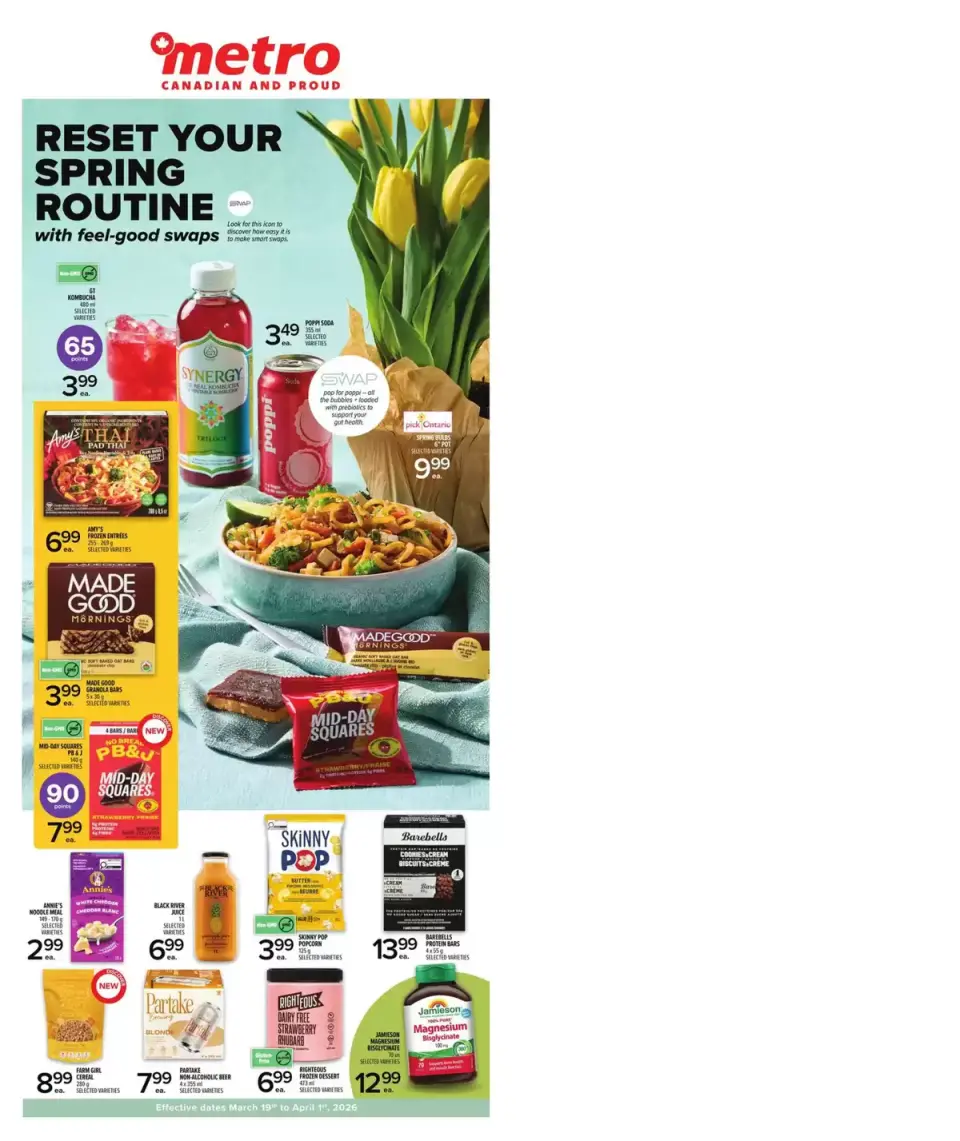 Metro supermarket Canada offers from 19 March to 1 April 2026 weekly flyer
