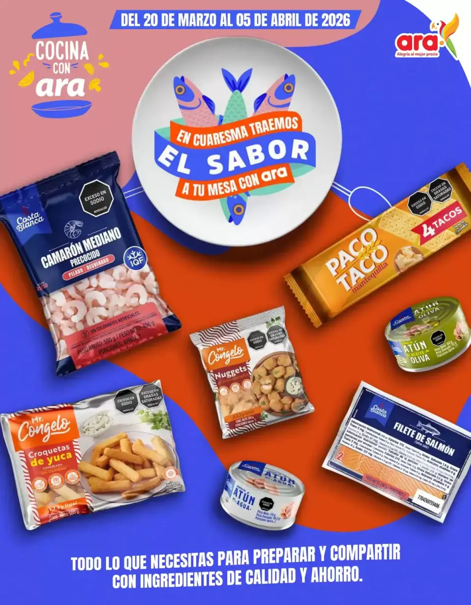 Ofertas de Tiendas ara Colombia de 20 marzo a 5 abril 2026 Descuentos y promociones