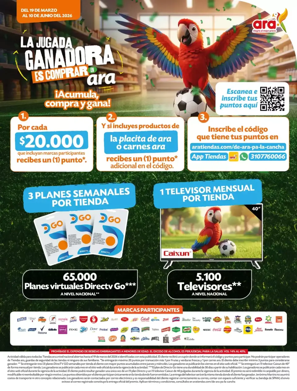 Ofertas de Tiendas ara Colombia de 19 marzo a 10 junio 2026 Ofertas principales para todos los cazadores de gangas