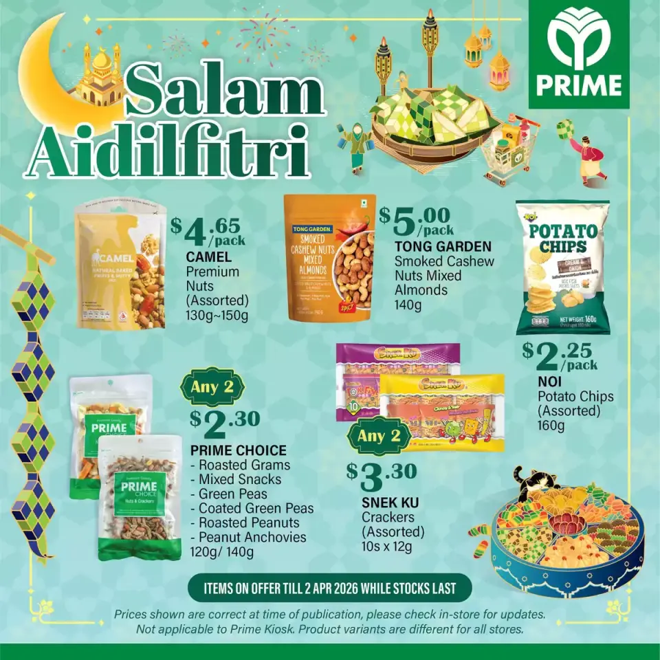 Offres Supermarché Prime Singapour de 5 mars à 2 avril 2026 Salam Aidilfitri