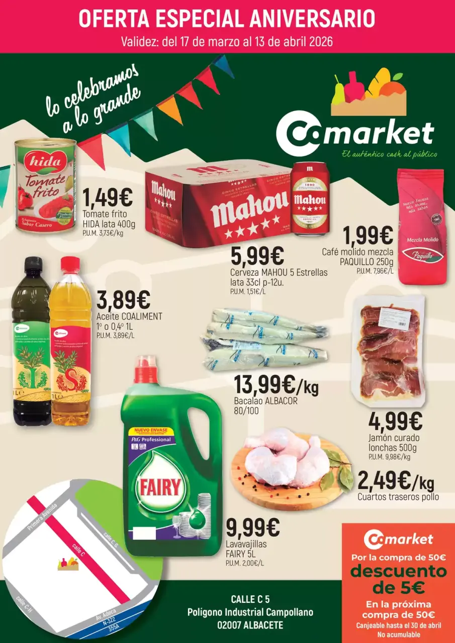 Ofertas de CoMarket España de 17 marzo a 13 abril 2026 OFERTA ESPECIAL ANIVERSARIO