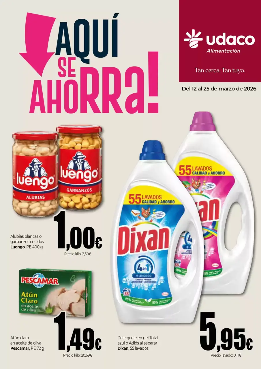 Ofertas de Udaco España de 12 a 25 marzo 2026 Aqui se Ahorra