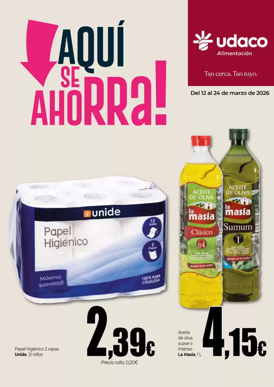 Ofertas de Udaco España de 12 a 24 marzo 2026 Aqui se Ahorra