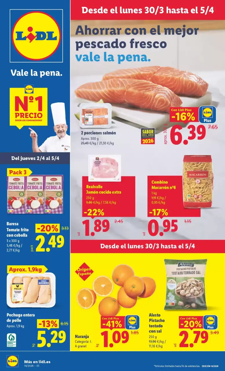 Ofertas de Lidl España de 30 marzo a 5 abril 2026 ofertas semanales