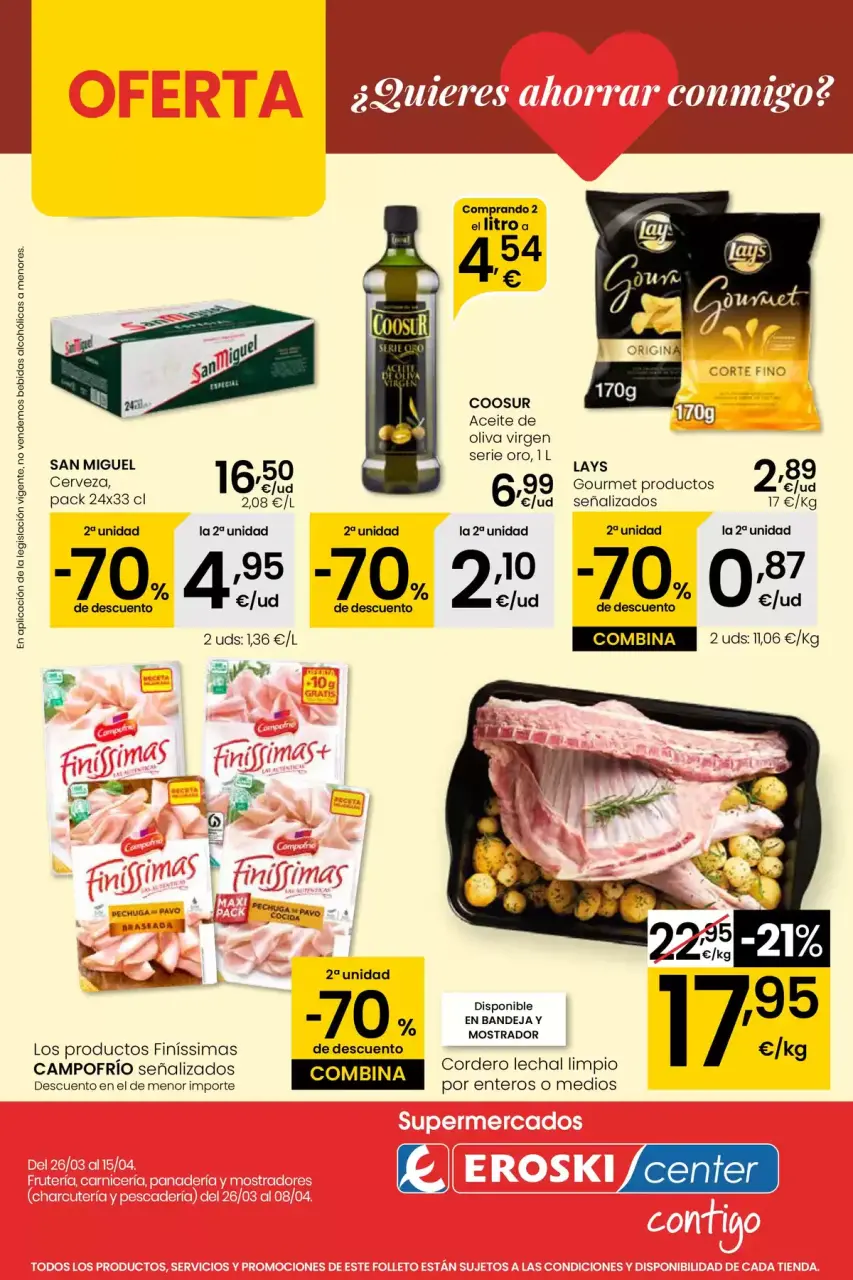Ofertas de Eroski España de 26 marzo a 15 abril 2026 Ofertas de Erosky Center