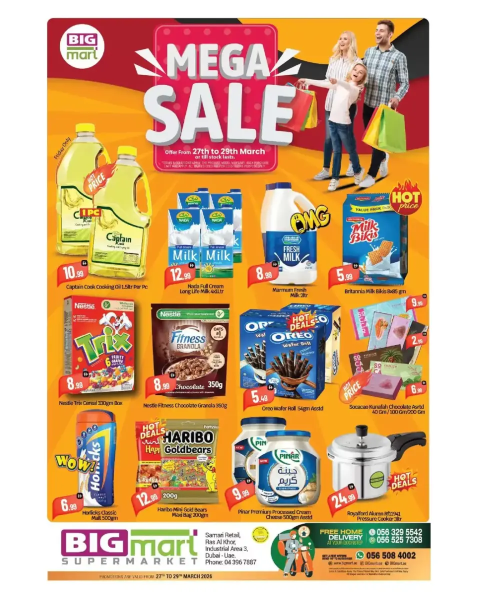 BIGmart offers in Ras Al Khor from 27 to 29 March 2026 Mega Sale