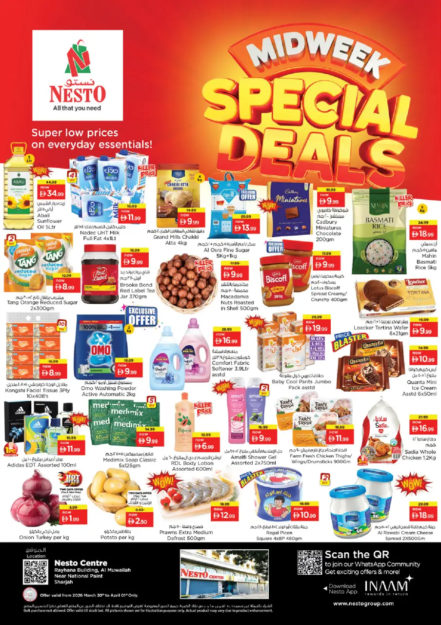 Nesto offers in Sharjah from 30 March to 1 April 2026 Midweek Deals
