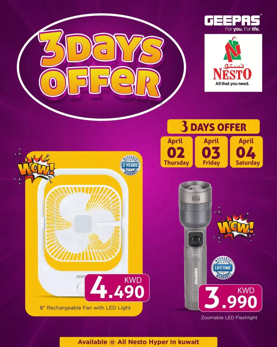 Ofertas de Nesto Hipermercados Kuwait de 1 a 6 abril 2026 Ahorre más ofertas - Página 12