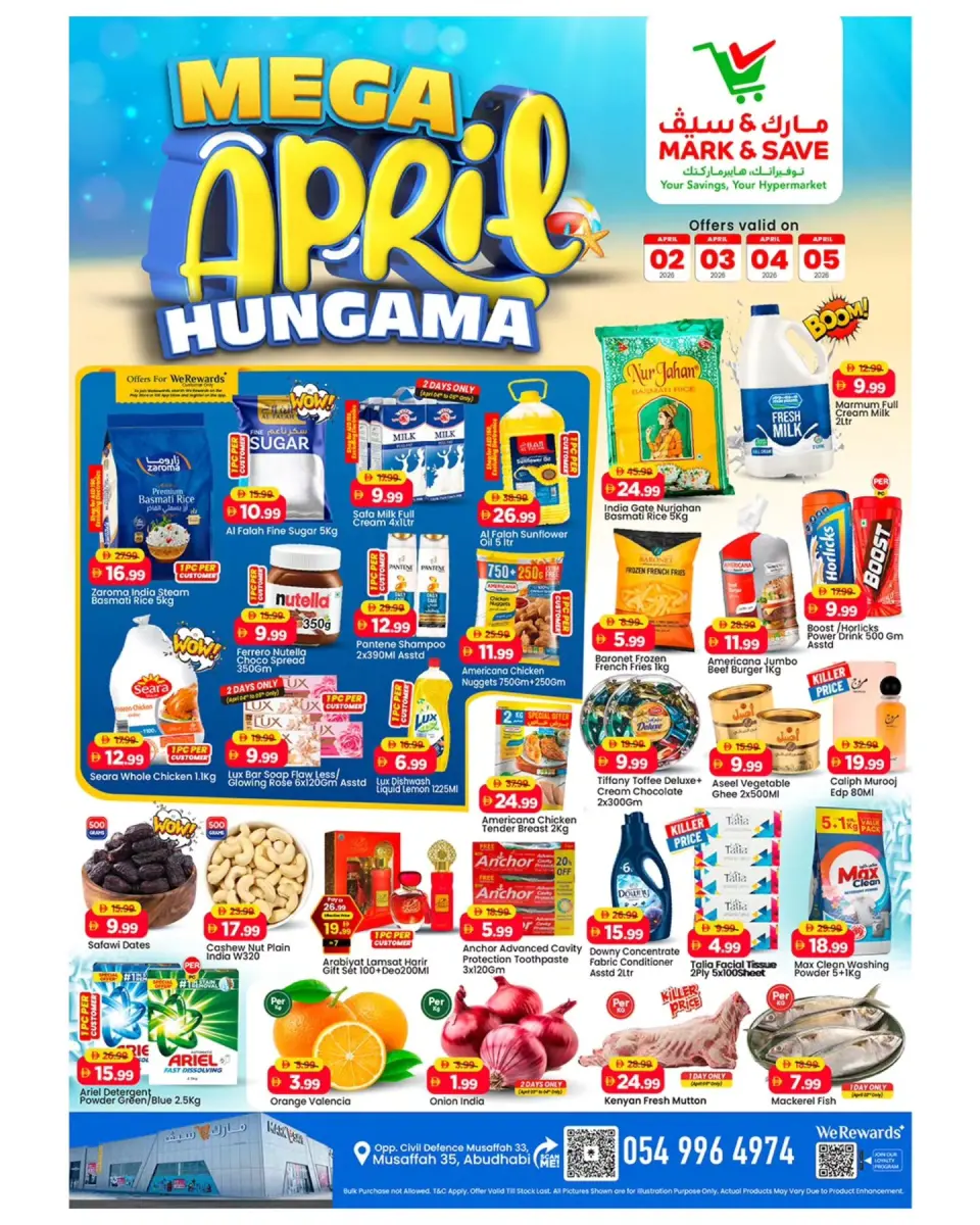 Mark & Save offers in Almsfh from 2 to 5 April 2026 MEGA APRIL HANGAMA