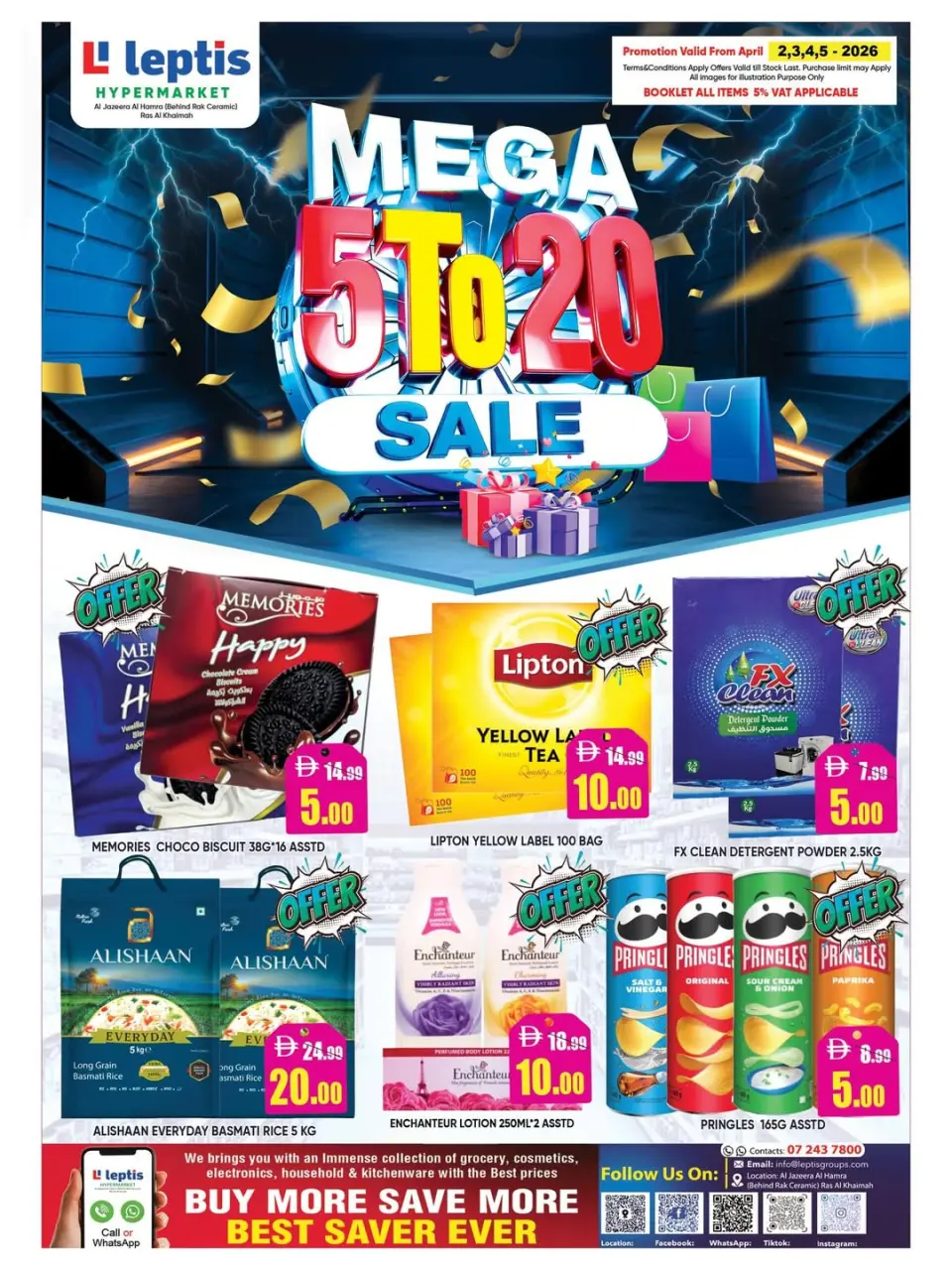 Ofertas de Hipermercado Leptis Ras Al Khaimah de 2 a 5 abril 2026 MEGAOFERTA