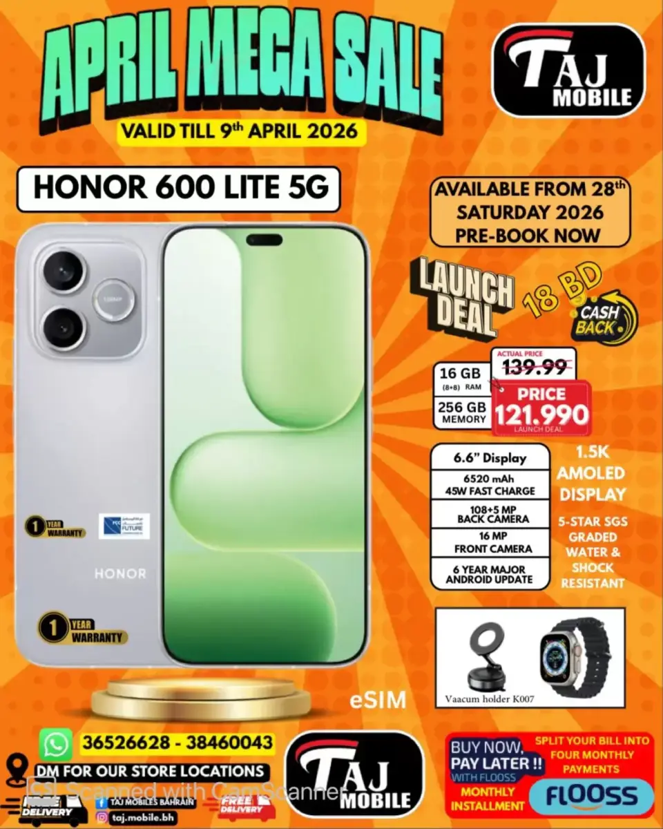 Taj Mobiles Bahrain offers from 3 to 9 April 2026 Mega Sale - Page 6