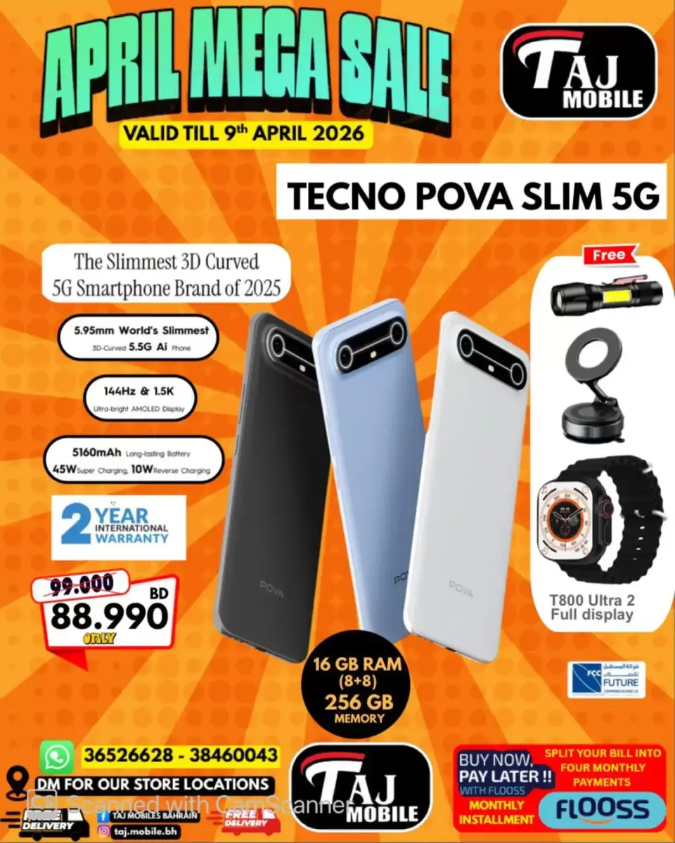 Taj Mobiles Bahrain offers from 3 to 9 April 2026 Mega Sale - Page 40
