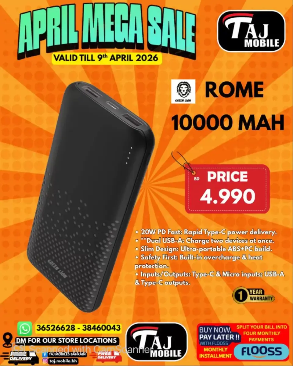 Taj Mobiles Bahrain offers from 3 to 9 April 2026 Mega Sale - Page 18