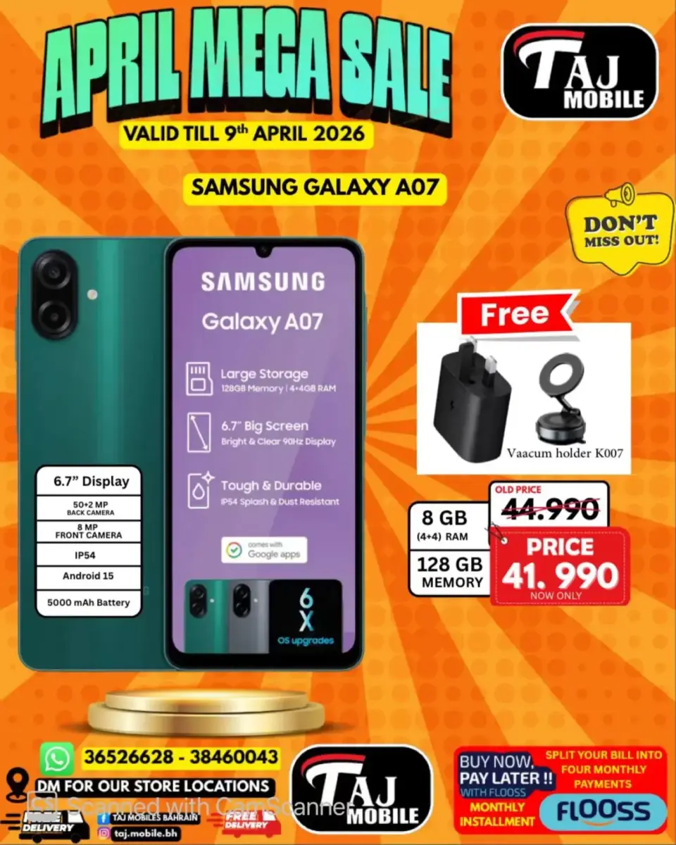 Taj Mobiles Bahrain offers from 3 to 9 April 2026 Mega Sale - Page 15