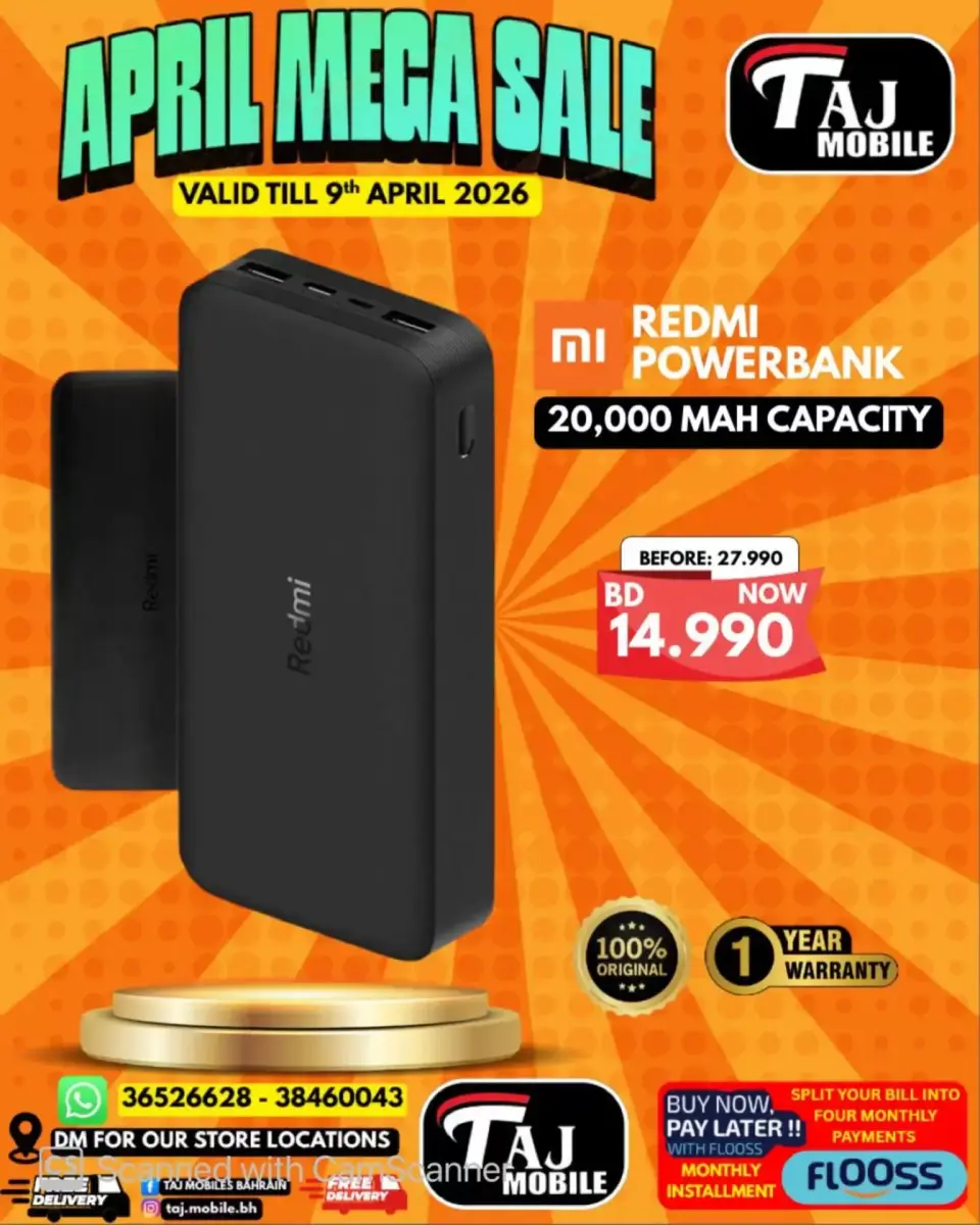 Taj Mobiles Bahrain offers from 3 to 9 April 2026 Mega Sale - Page 57