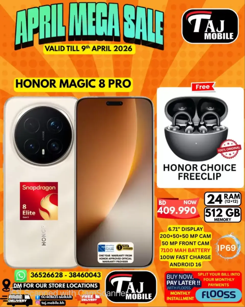 Taj Mobiles Bahrain offers from 3 to 9 April 2026 Mega Sale - Page 36