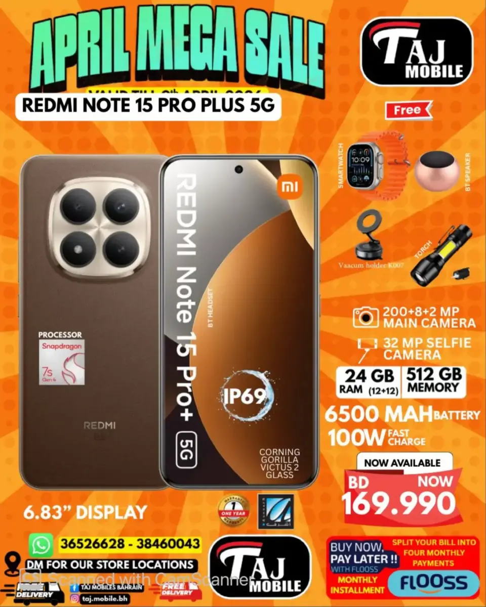 Taj Mobiles Bahrain offers from 3 to 9 April 2026 Mega Sale - Page 28