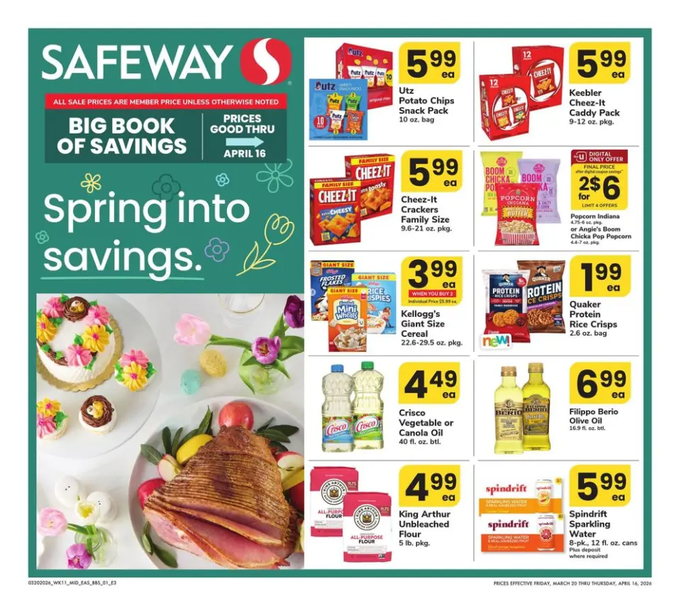 Offres Supermarché Safeway États-Unis de 20 mars à 16 avril 2026 LE GRAND LIVRE DE L'EPARGNE - Supermarché Safeway - États-Unis - 20 mars 2026 – 16 avril 2026 - Page 1