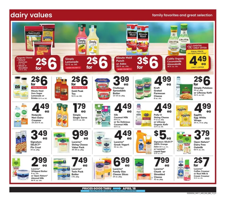 Offres Supermarché Safeway États-Unis de 20 mars à 16 avril 2026 LE GRAND LIVRE DE L'EPARGNE - Supermarché Safeway - États-Unis - 20 mars 2026 – 16 avril 2026 - Page 19