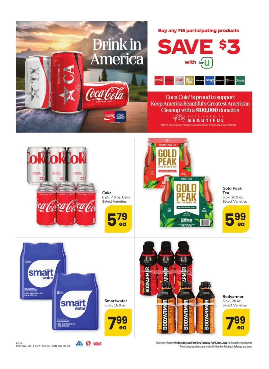 Offres Albertsons États-Unis Sud-ouest de 1 à 28 avril 2026 GRAND LIVRE DES ÉCONOMIES - Albertsons - États-Unis - 1 avril 2026 – 28 avril 2026 - Page 6