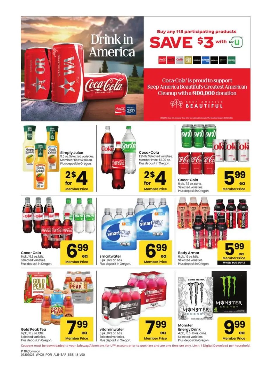 Offres Albertsons États-Unis Portland de 30 mars à 3 mai 2026 GRAND LIVRE DES ÉCONOMIES - Albertsons - États-Unis - 30 mars 2026 – 3 mai 2026 - Page 18