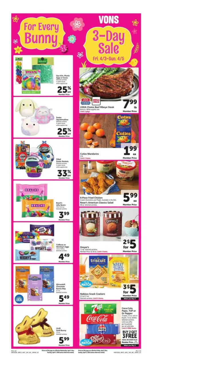Offres Supermarché Vons États-Unis Californie du Nord de 1 à 7 avril 2026 Offres hebdomadaires - Supermarché Vons - États-Unis - 1 avril 2026 – 7 avril 2026 - Page 12
