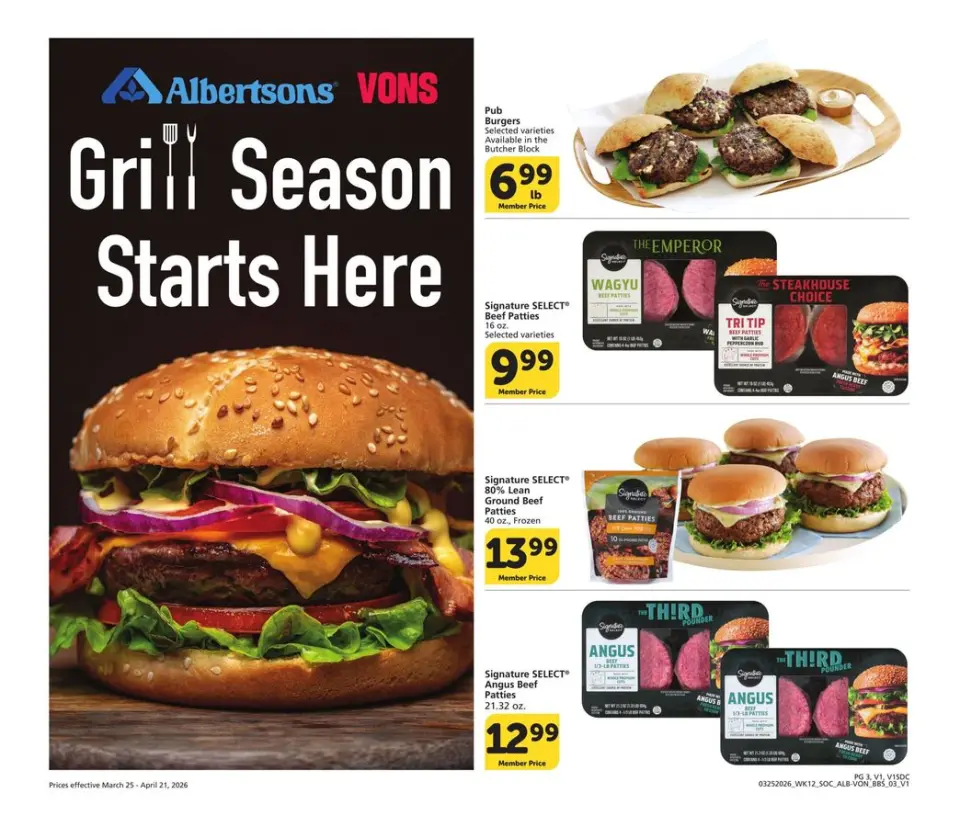 Offres Supermarché Vons États-Unis Californie du Sud de 25 mars à 21 avril 2026 GRAND LIVRE DES ÉCONOMIES - Supermarché Vons - États-Unis - 25 mars 2026 – 21 avril 2026 - Page 3