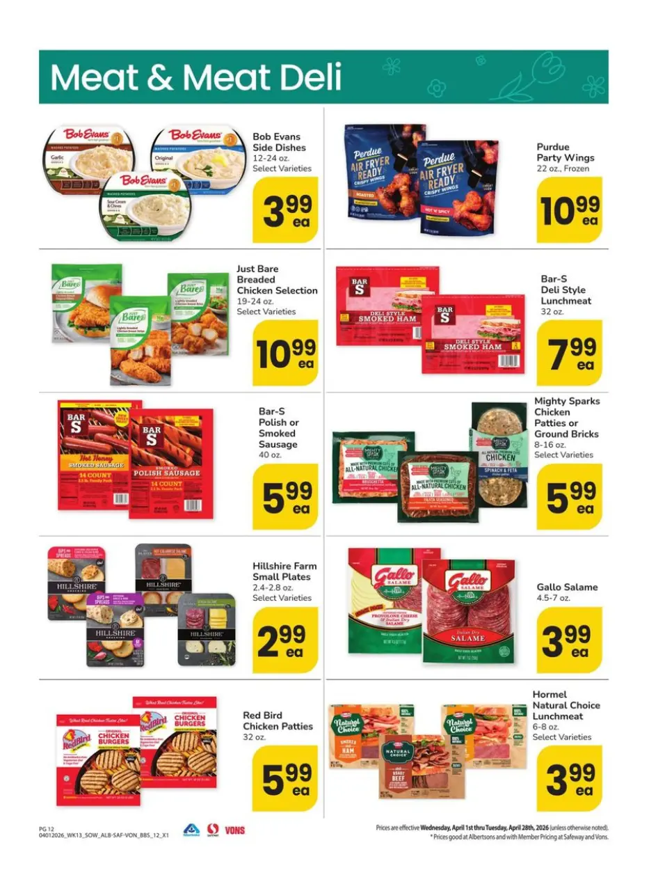 Offres Supermarché Vons États-Unis Sud-ouest de 1 à 28 avril 2026 GRAND LIVRE DES ÉCONOMIES - Supermarché Vons - États-Unis - 1 avril 2026 – 28 avril 2026 - Page 12