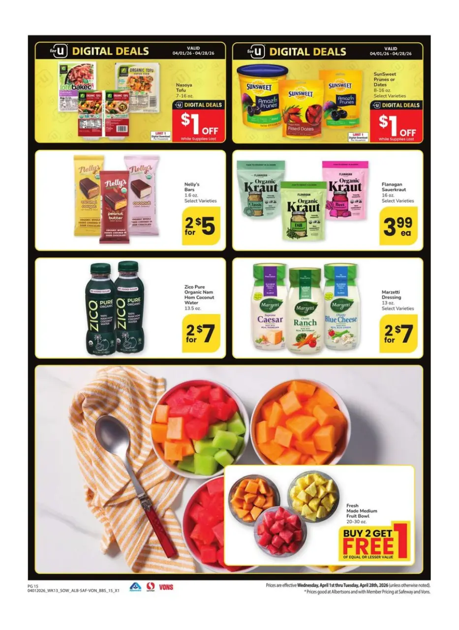 Offres Supermarché Vons États-Unis Sud-ouest de 1 à 28 avril 2026 GRAND LIVRE DES ÉCONOMIES - Supermarché Vons - États-Unis - 1 avril 2026 – 28 avril 2026 - Page 15