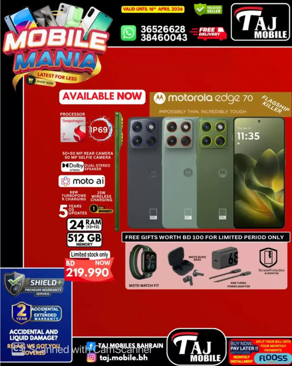 Taj Mobiles Bahrain offers from 10 to 16 April 2026 Mobile Festival Offers - Page 35