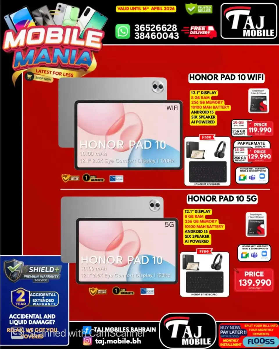 Taj Mobiles Bahrain offers from 10 to 16 April 2026 Mobile Festival Offers - Page 17