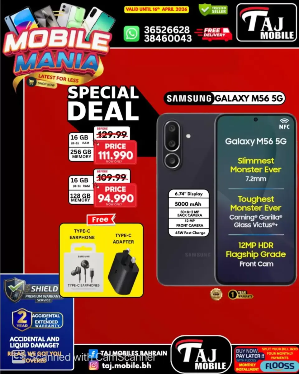 Taj Mobiles Bahrain offers from 10 to 16 April 2026 Mobile Festival Offers - Page 24