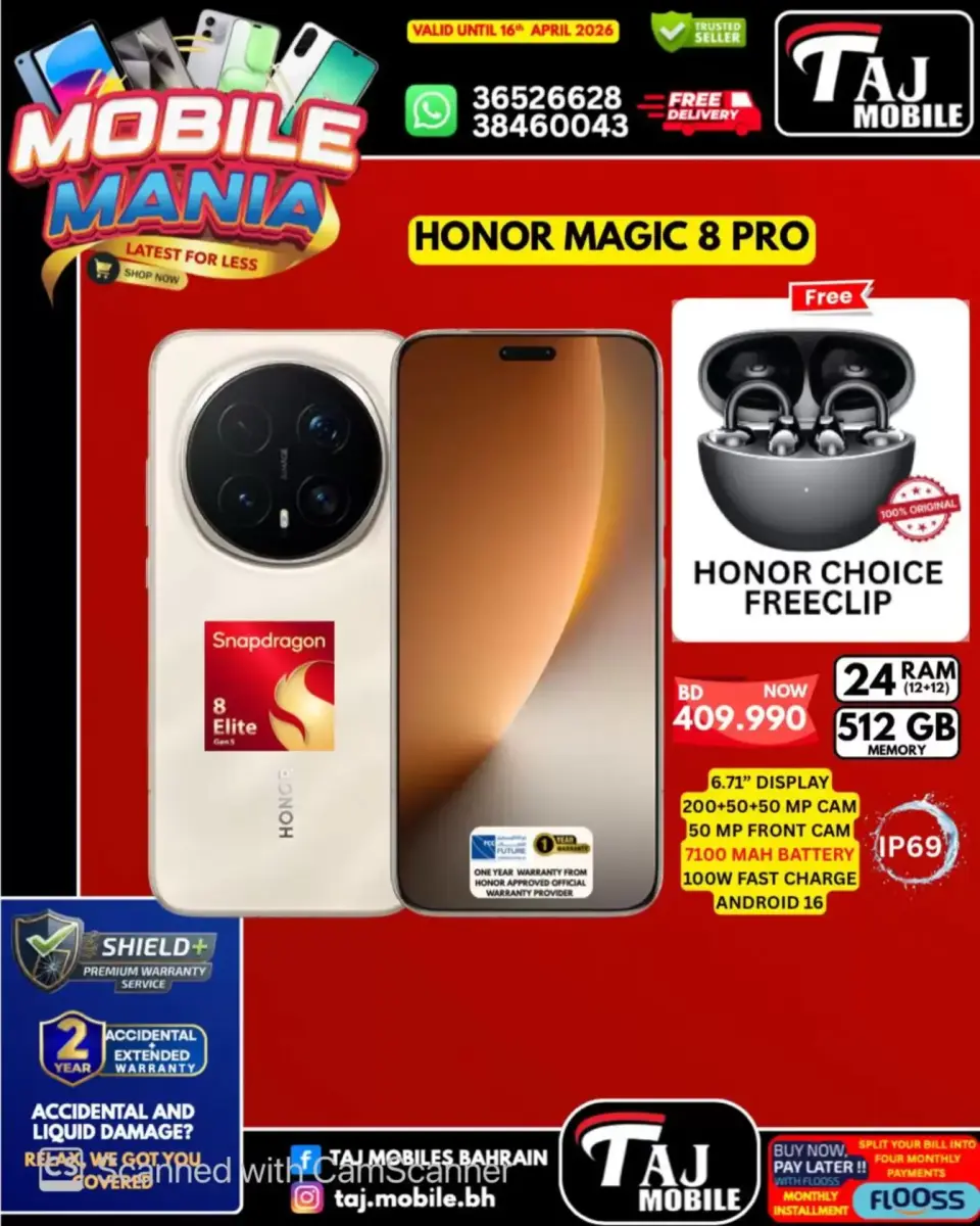 Taj Mobiles Bahrain offers from 10 to 16 April 2026 Mobile Festival Offers - Page 36